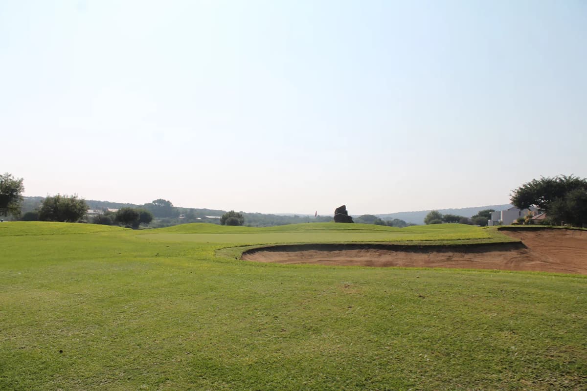 Golfer on fairway