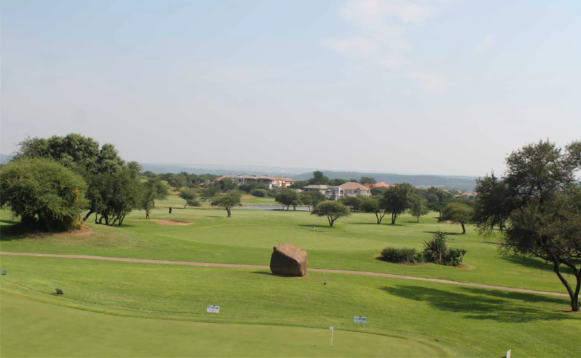 Estate homes beside the Pebble Rock golf course